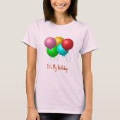 誕生日おめでとう バルーン It's My Birthday カスタム Tシャツ (正面)