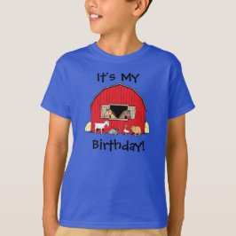 誕生日おめでとう バーンと動物Tシャツ Tシャツ