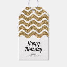 誕生日おめでとう フェイクゴールドラメ 白