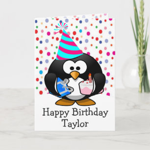 誕生日おめでとう ペンギンの子供カード カード