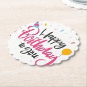 誕生日おめでとう ペーパーコースター (アングル)