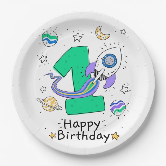 誕生日おめでとう ペーパープレート (正面)