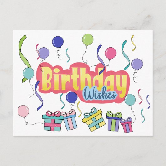 誕生日おめでとう ポストカード (正面)