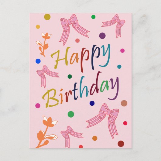 誕生日おめでとう ポストカード (正面)