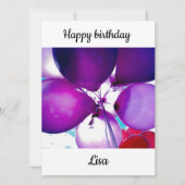 誕生日おめでとう、リサ カード (正面)