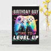 誕生日おめでとう!レベルアップだ!ゲーマー男子の誕生日 カード (黄色い花)