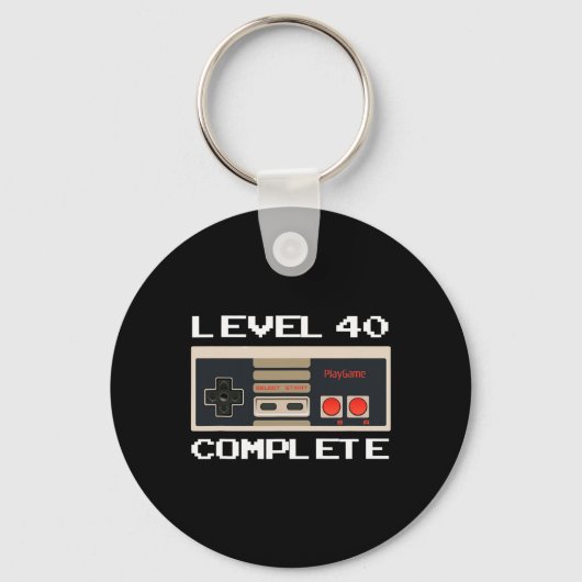 誕生日おめでとう！レベル40突破のゲーマーへ キーホルダー (正面)
