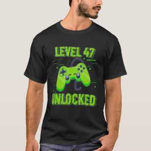 誕生日おめでとう レベル47 アンロック済み テレビゲーム コントローラー Tシャツ
