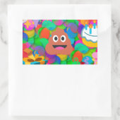 誕生日おめでとう💩 長方形シール (バッグ)