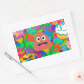 誕生日おめでとう💩 長方形シール (封筒)