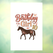 誕生日おめでとう 馬 10頭 花柄 ベクター デザイン_1 ウィンドウサイン (シート3)