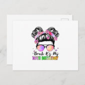 誕生日おめでとう!10歳になりました おしゃれ10歳女子 ポストカード (正面/裏面)