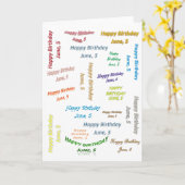 誕生日おめでとう　６月５日 カード (黄色い花)