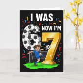 誕生日おめでとう ６歳から７歳 サッカー少年 67 カード (黄色い花)