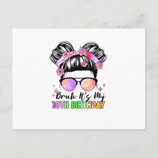 誕生日おめでとう！10歳になりました 10歳の誕生日 ポストカード (正面)