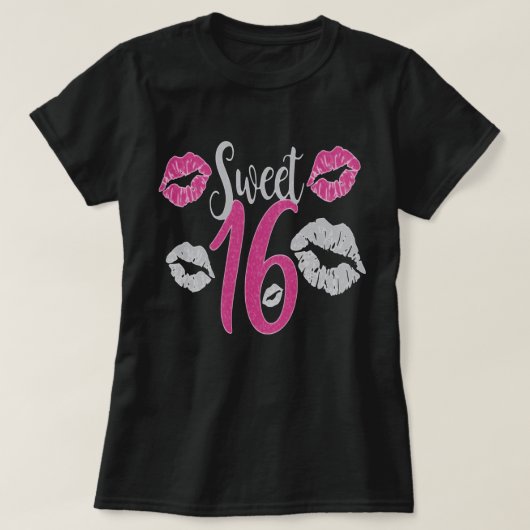 誕生日おめでとう 16歳のバースデー Tシャツ (デザイン正面)