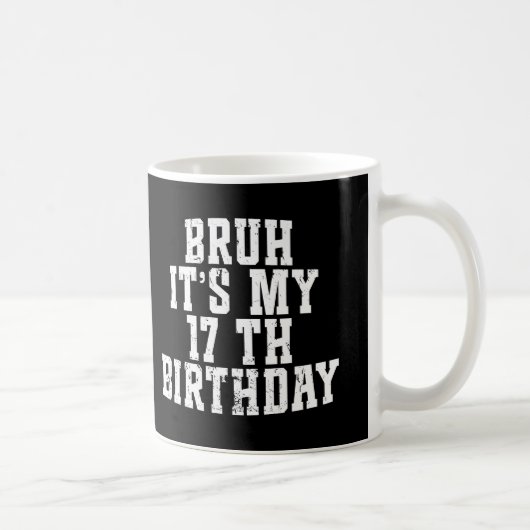 誕生日おめでとう!17歳だ! コーヒーマグカップ (右)