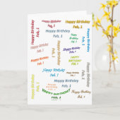 誕生日おめでとう！2月1日 カード (黄色い花)