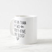 誕生日おめでとう！25歳の二人より楽しいよ コーヒーマグカップ (正面左)
