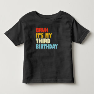 誕生日おめでとう！3歳の誕生日 男子 女子 トドラーTシャツ