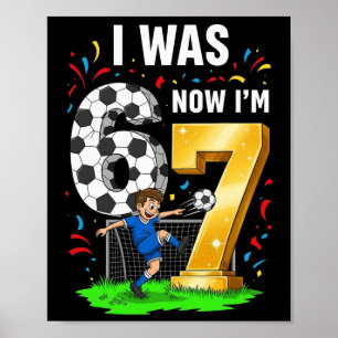 誕生日おめでとう！6歳から7歳 サッカー少年 67 ポスター