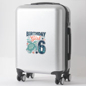 誕生日おめでとう 6 ウミガメ ベクター デザイン_1 シール (スーツケース)