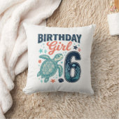 誕生日おめでとう 6 海ガメ ベクター デザイン_1 クッション (ブランケット)
