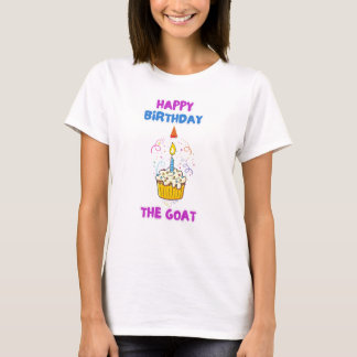 誕生日おめでとう GOAT 女性用Tシャツ - 楽しいパーティー Tシャツ