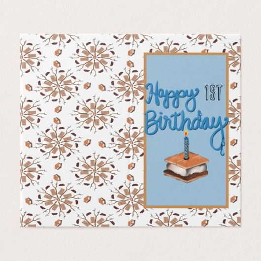 誕生日おめでとうS'more Greeting Card (外部フラット)