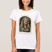 誕生日おめでとうTシャツ 名前+写真入りカスタム Tシャツ (正面)