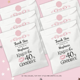 誕生日おもしろいありがとう彼女の10年の別れのキス フェイバーバッグ