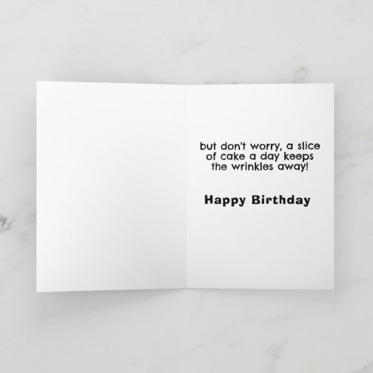 誕生日おもしろいおばあさんとろうそくカード カード (内部)