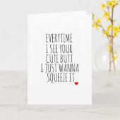 誕生日おもしろいかわいいお尻ラブベストセラー休日 カード (黄色い花)