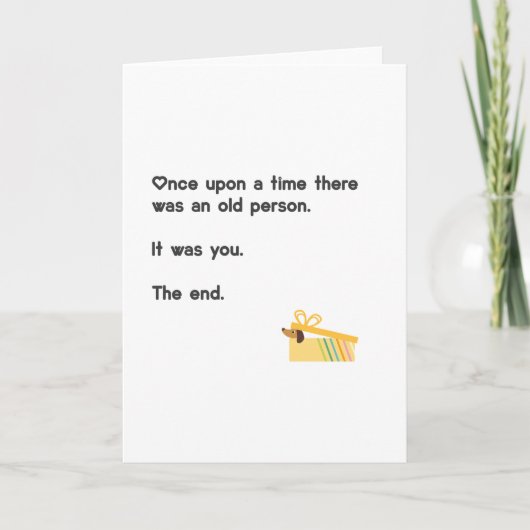 誕生日おもしろいが年を取ること カード (正面)