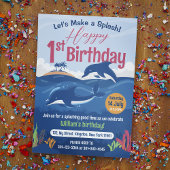 誕生日おもしろいとドルフカラフルンズお祝い 招待状