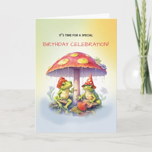 誕生日おもしろいのカエル カード (正面)