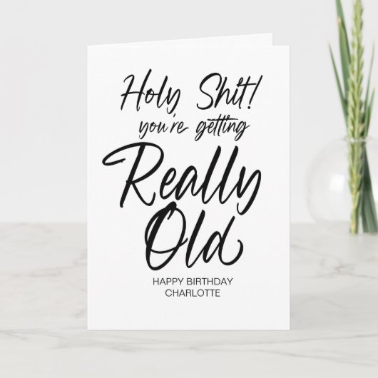 誕生日おもしろいの友人のための失礼なハッピーバースデー カード (正面)