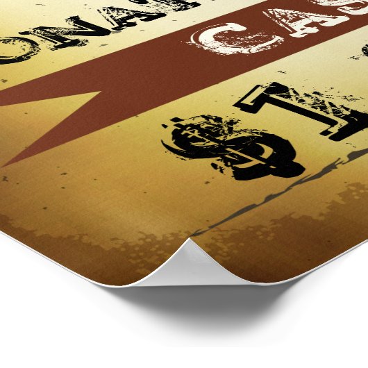 誕生日おもしろいの希望のポスター、写真の追加文字 ポスター (角)