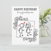 誕生日おもしろいの彼氏が私のお気に入りの人に カード (スタンド正面)