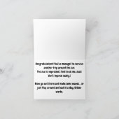 誕生日おもしろいの挨拶をユーモアで封印 カード (内部)