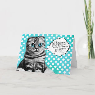 誕生日おもしろいの猫と冗談 シーズンカード