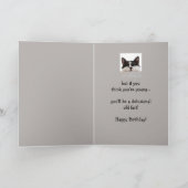 誕生日おもしろいの老後の丘、猫のユーモア カード (内部)