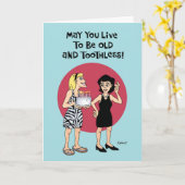 誕生日おもしろいの願い カード (黄色い花)