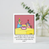 誕生日おもしろいはがき！ ポストカード (スタンド正面)