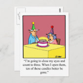 誕生日おもしろいはがき！ ポストカード (正面/裏面)