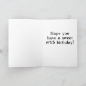 誕生日おもしろいウィッシュ – スイートロバ カード (内部)