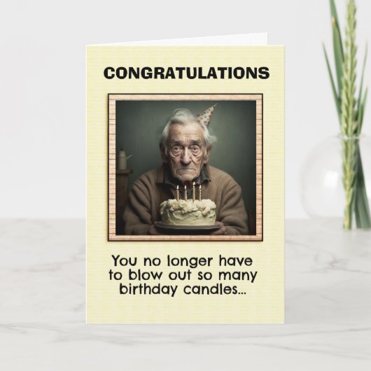 誕生日おもしろいオールドマン誕生日カード カード (正面)