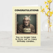 誕生日おもしろいオールドマン誕生日カード カード (黄色い花)