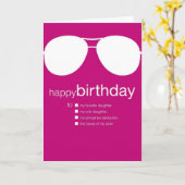 誕生日おもしろいカードから娘 カード (黄色い花)