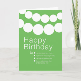 誕生日おもしろいカードから母へ カード